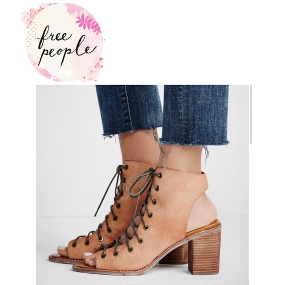 Free People x Jeffrey Campbell lace up booties - Picture 1 of 5